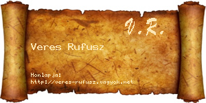Veres Rufusz névjegykártya